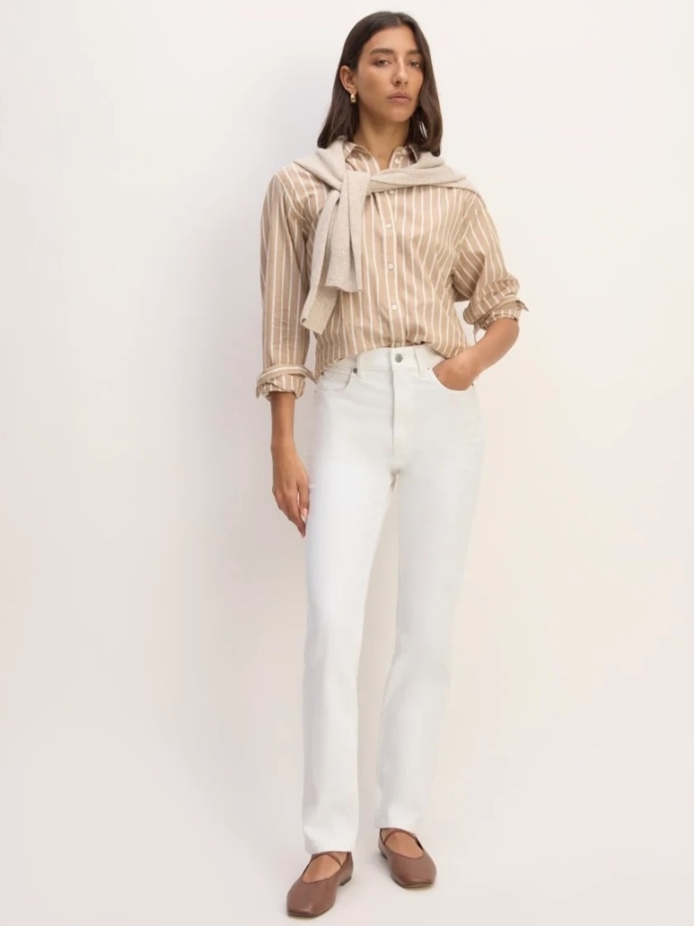 Everlane Way-High® Slim Jean, Bright White, Size 26 S (29” Inseam)